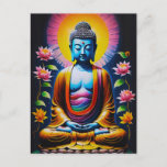 Buddha - Blooming Mindfulness Holiday Postcard