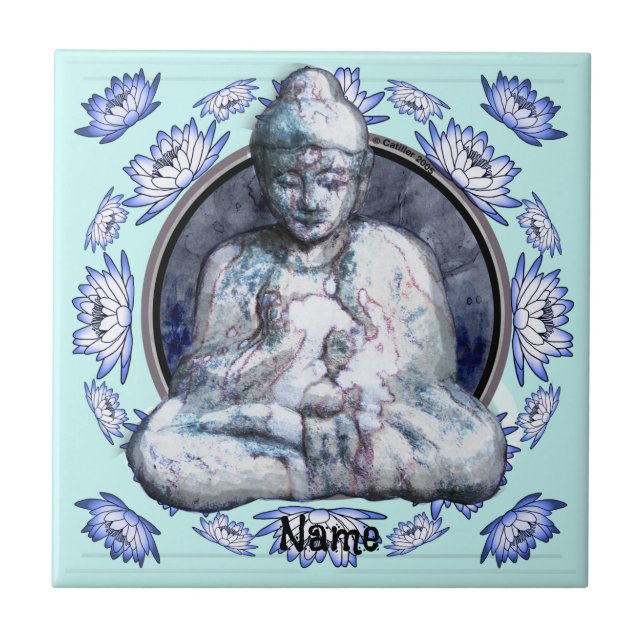 Buddha Breathe Ceramic Tile (Front)