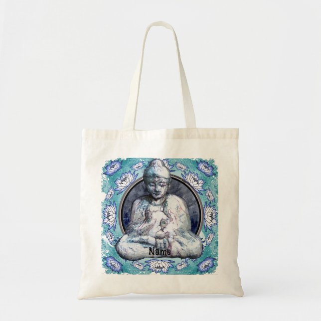 Buddha Breathe Tote Bag (Front)