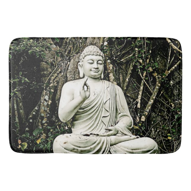 buddha, buddhism, asian, traditional, religion, bath mat (Front)