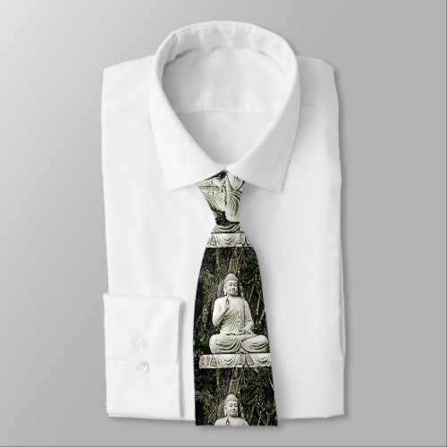 buddha buddhism asian traditional religion neck tie