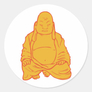 Buddha ~ Buddhism Buddhist Sunburst Classic Round Sticker