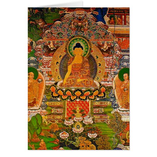 Buddha Buddhist Buddhism Blessing Boho Bohemian Cards (Front)