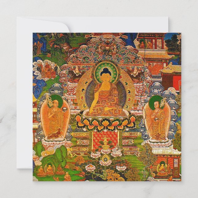 Buddha Buddhist Buddhism Blessing Boho Bohemian Invitation (Front)