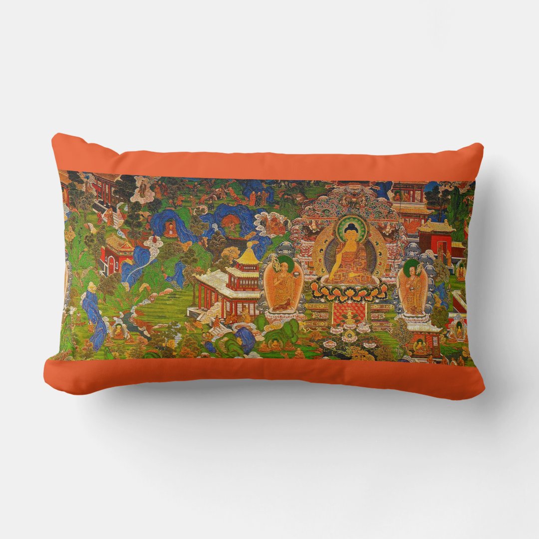 Buddha Buddhist Buddhism Blessing Boho Bohemian Lumbar Pillow Zazzle