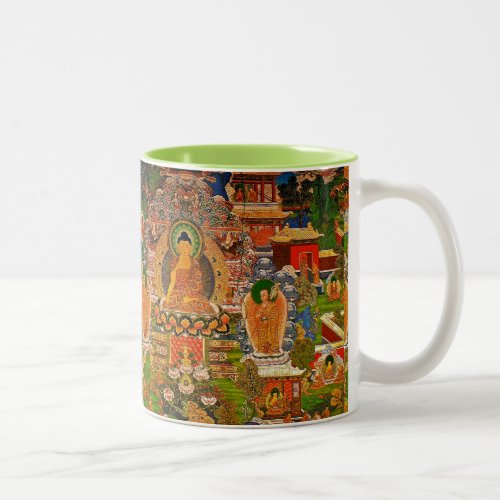 Buddha Buddhist Buddhism Blessing Boho Bohemian Two_Tone Coffee Mug