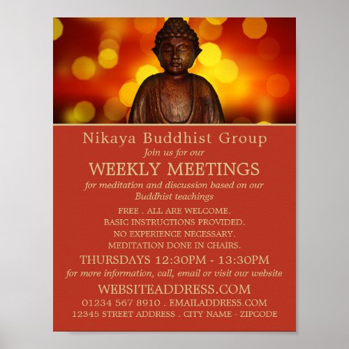Buddha Buddhist Group Advertising Poster