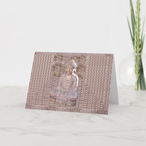 Buddha Buddhist Spiritual Statue Idol Peace Happy Holiday Card