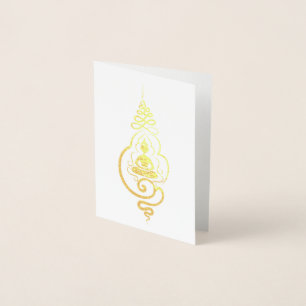 Buddha Buddhist Unalome Enlightenment Symbol Foil Card