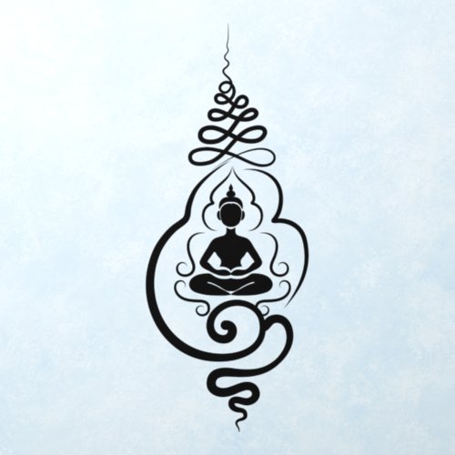 Buddha Buddhist Unalome Enlightenment Symbol Wall Decal