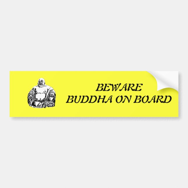 buddha bumper sticker (Front)