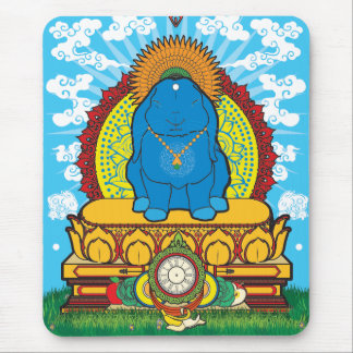 BUDDHA BUNNY MOUSE PAD