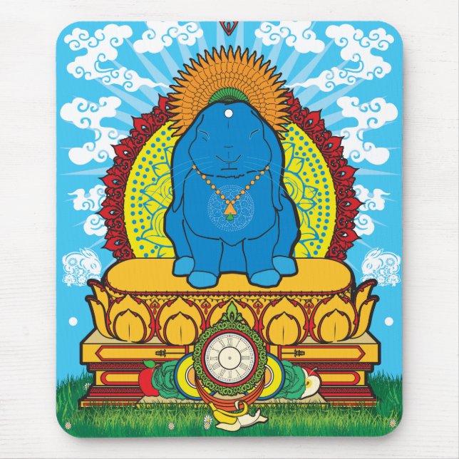 BUDDHA BUNNY MOUSE PAD (Front)