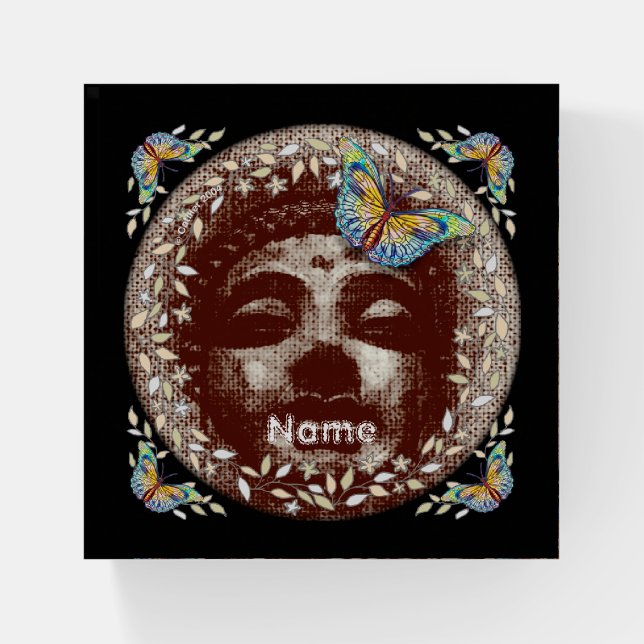 Buddha Butterfly  Paperweight (Front)