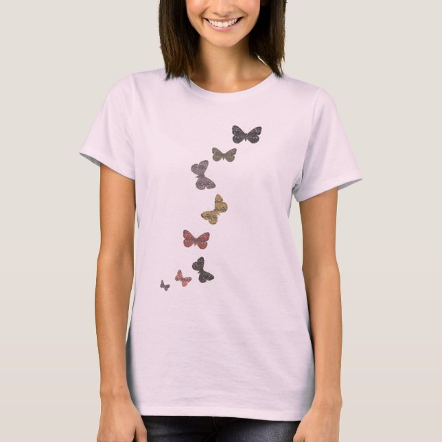 Buddha Butterfly Pattern T-Shirt (Front)