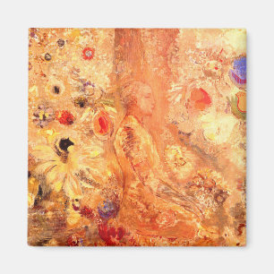 Buddha by Symbolist Painter Odilon Redon Magnet