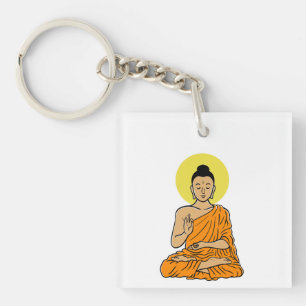 Buddha cartoon Buddhism.net Acrylic Keychain