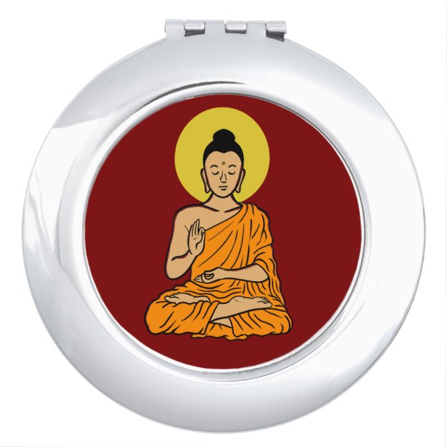 Buddha cartoon Buddhism.net  Compact Mirror (Front)