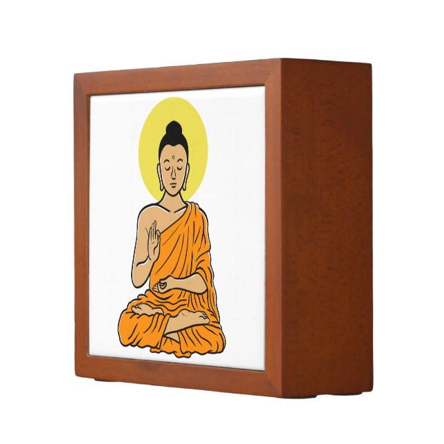 Buddha cartoon Buddhism.net Desk Organizer (Right)