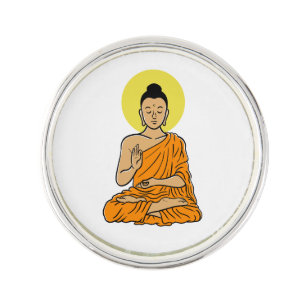 Buddha cartoon Buddhism.net  Lapel Pin