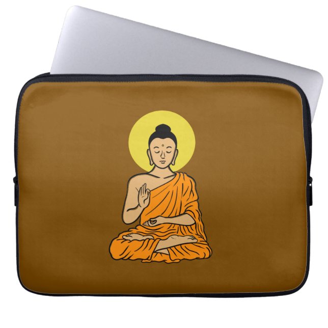 Buddha cartoon Buddhism.net  Laptop Sleeve (Front)