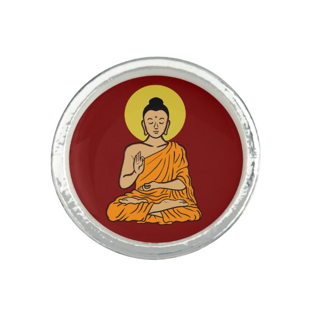 Buddha cartoon Buddhism.net  Ring (Front)