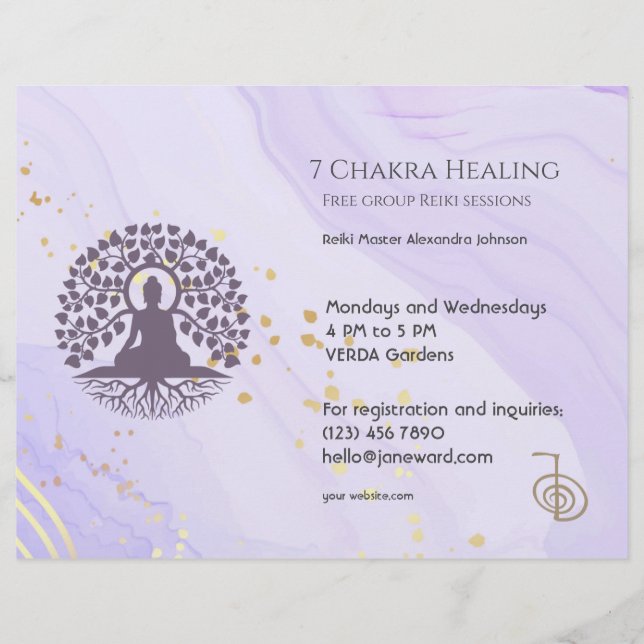 Buddha Chakra Energy Healer Reiki Horizontal Flyer (Front)