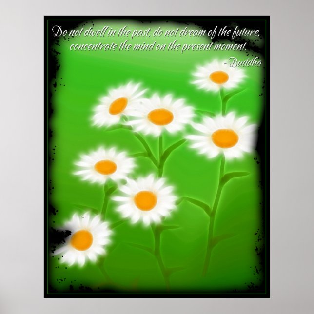 Buddha Concentrate Quote Poster (Front)