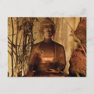 BUDDHA : Copper Statue Postcard
