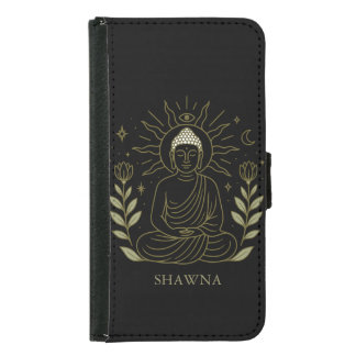 Buddha Custom Name Samsung Galaxy S5 Wallet Case