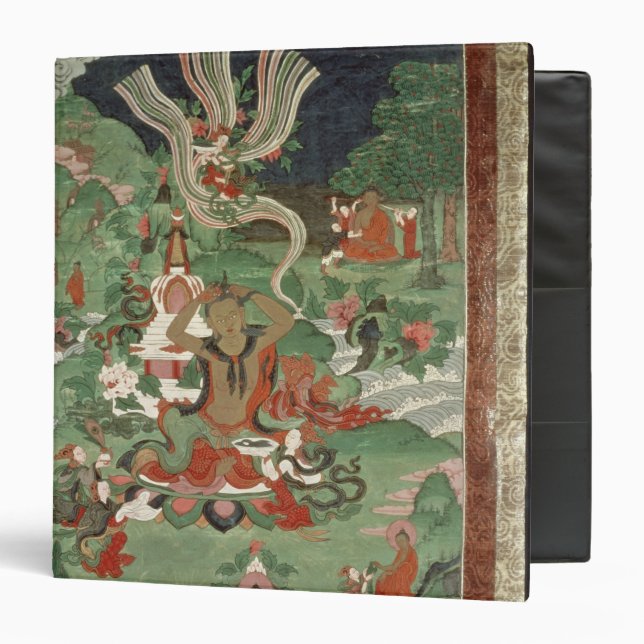 Buddha cutting a tuft of hair 3 ring binder (Front/Inside)