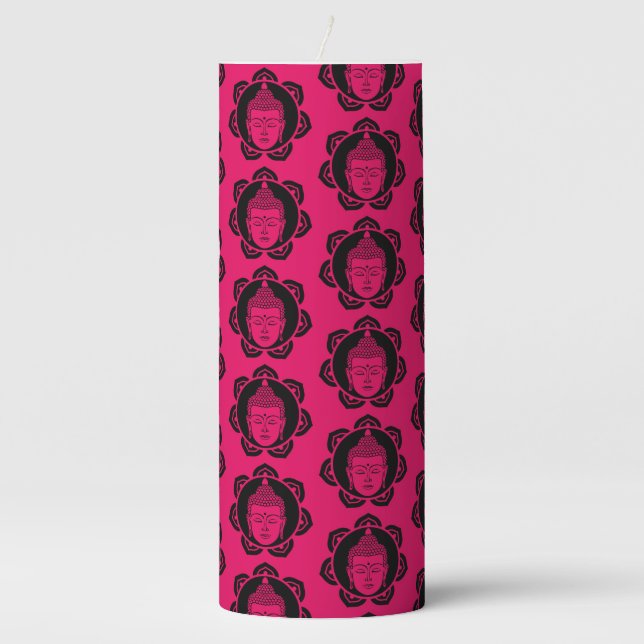 Buddha Decorative Pillar Candle (Front)