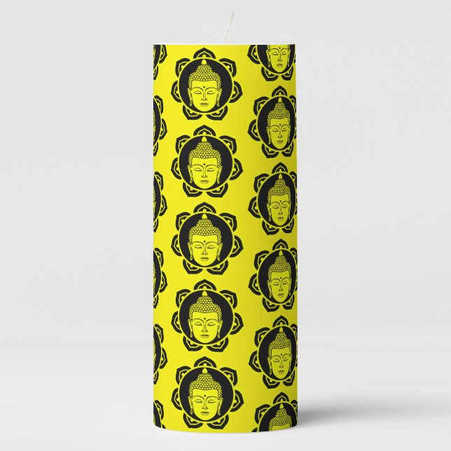 Buddha Decorative Pillar Candle (Front)