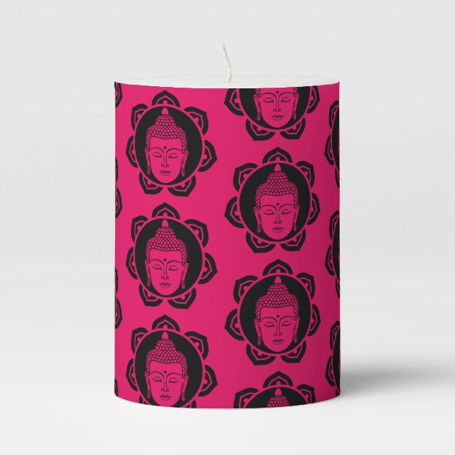 Buddha Decorative Pillar Candle (Front)