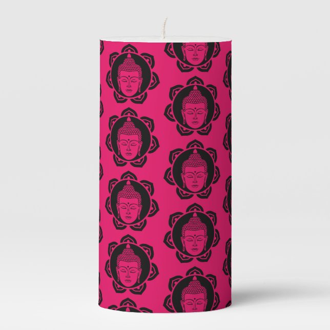 Buddha Decorative Pillar Candle (Front)