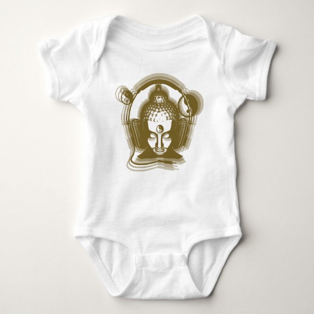 Buddha Deejay Baby Bodysuit (Front)