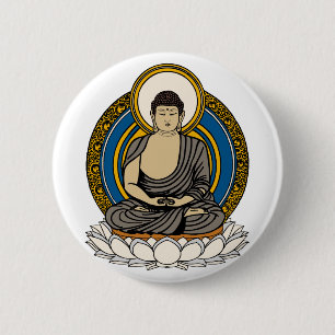 Buddha Dhyana Mudra Pinback Button