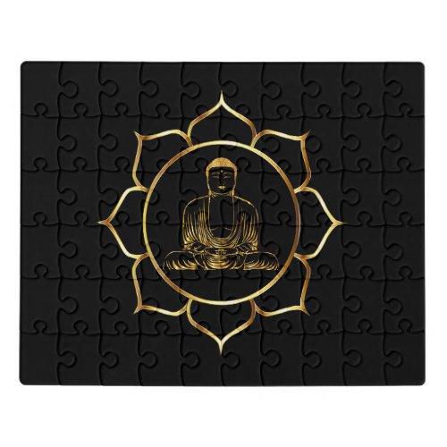 Buddha doing yoga meditation spiritual design jigsaw puzzle