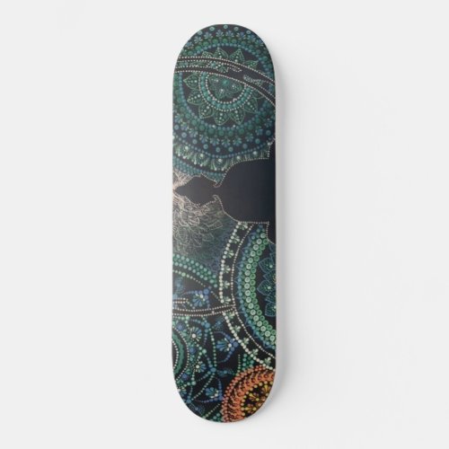 Buddha Dot Art Mandala Spiritual Art Skateboard