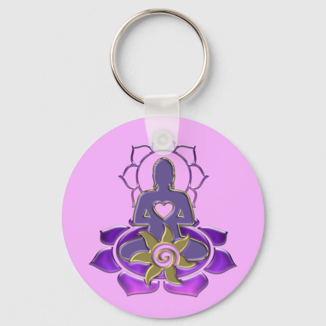 BUDDHA energy | light pink Keychain (Front)