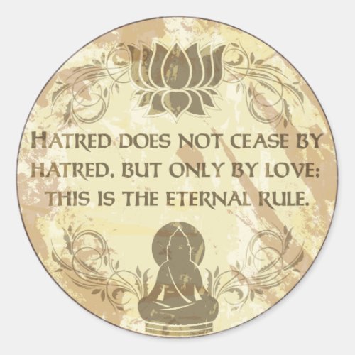 Buddha Eternal Rule Classic Round Sticker