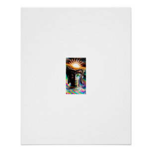 Buddha Eye Weeping Rainbow Light Poster