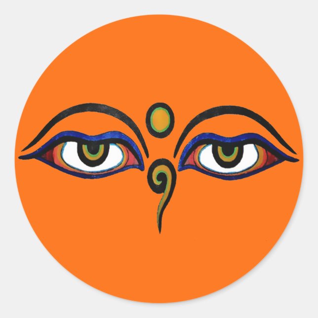 Buddha Eyes Art Sticker (Front)