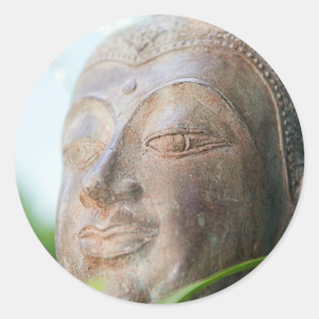 Buddha Face Classic Round Sticker (Front)