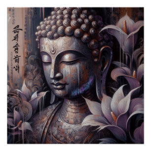 BUDDHA FACE PAINTING #7 POSTER
