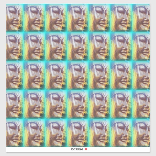 buddha face sticker (Sheet)