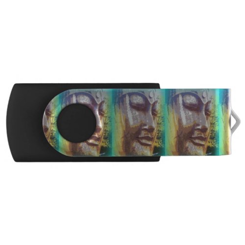 buddha faces USB flash drive