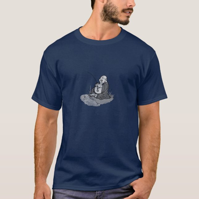 Buddha Fishing Distressed Tee (Front)