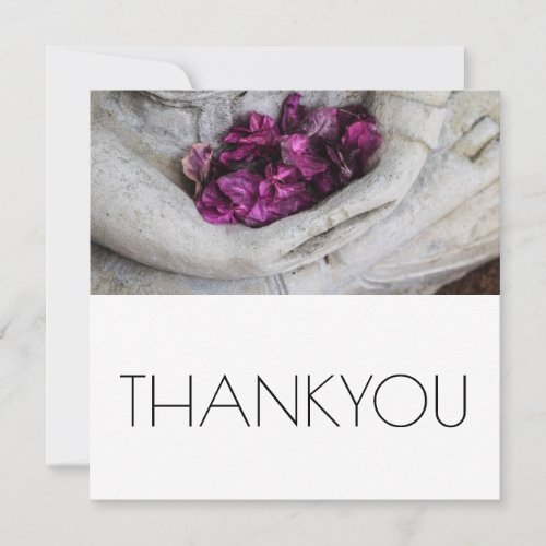 BUDDHA  FLORAL THANKYOU FLAT CARD