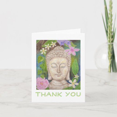 Buddha Flower thank you card